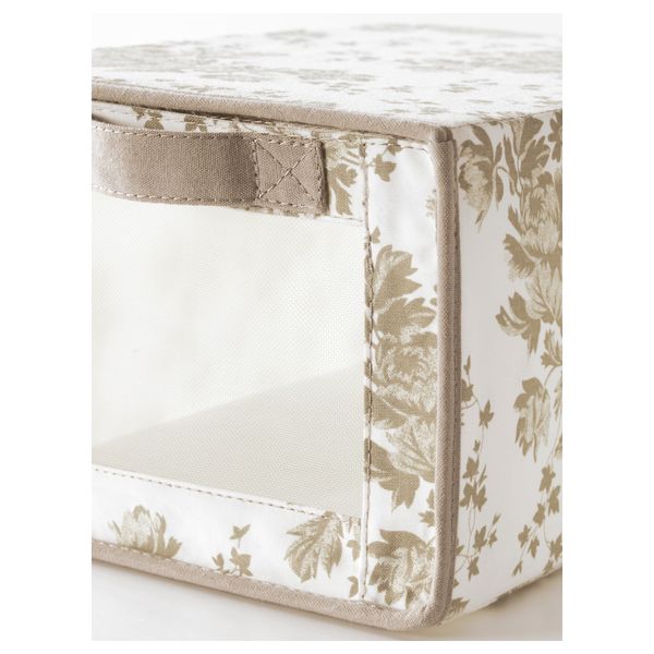 Коробка для обуви ГАРНИТУР, бежевый, белый цветок (22x34x16 см) - фото 3