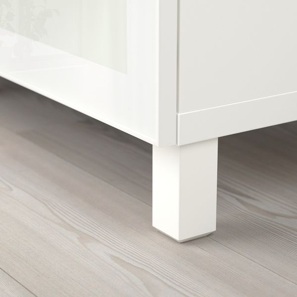 Комбинация для хранения с ящиками, белый/сельсв/стуббарп глянцевый, белый матовое стекло 180x42x74 см IKEA BESTÅ БЕСТО - фото 5