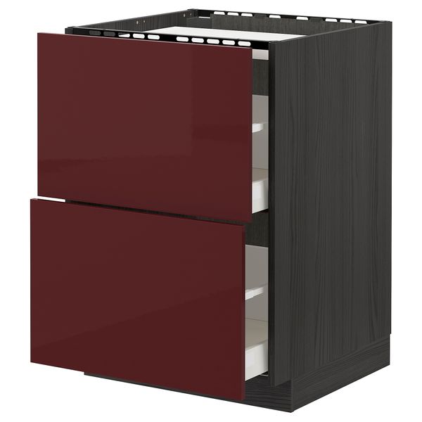 Напольный шкаф, 2 фронтальных панели, 2 ящика, 60x60 cm IKEA METOD МЕТОД, MAXIMERA МАКСИМЕРА 693.276.99 - фото 1