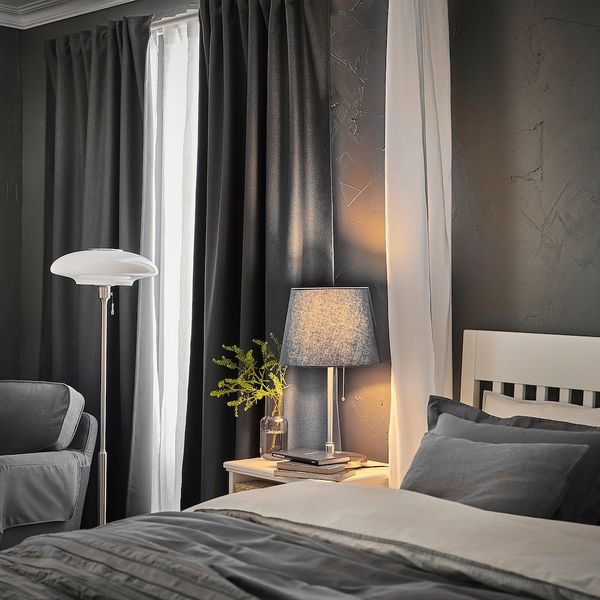 Основание настольной лампы, никелированный IKEA KRYSSMAST КРИСМАСТ 604.056.44 - схема-чертеж с размерами