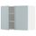 Навесной шкаф с полками, 2 дверцы, 80x60 см, белый, Kallarp серо-синий светлый IKEA METOD МЕТОД 494.790.71