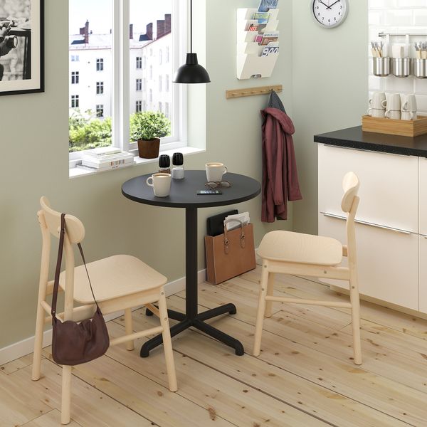 Стол и 2 стула, антрацит, береза, 70 см IKEA RÖNNINGE РЁННИНГЕ, STENSELE СТЕНСЕЛЕ 292.922.01 - фото 4