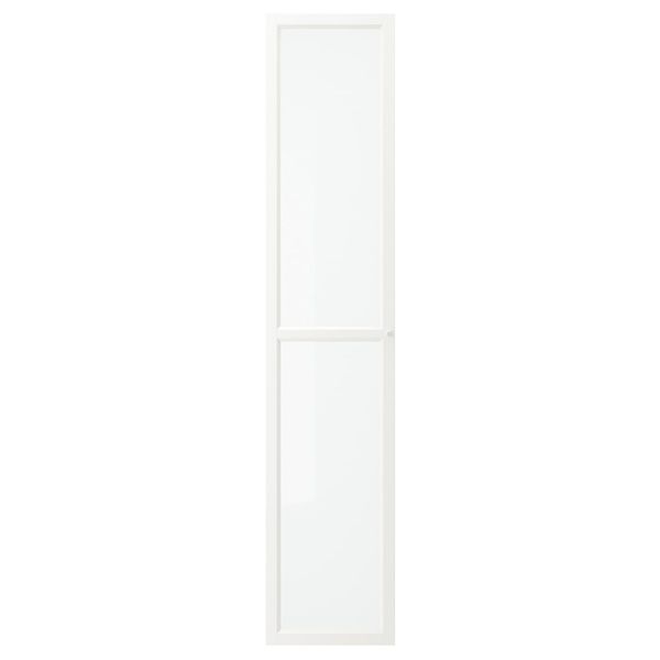 Стеклянная дверь, белый 40x192 см IKEA OXBERG ОКСБЕРГ 503.834.02 - фото 1