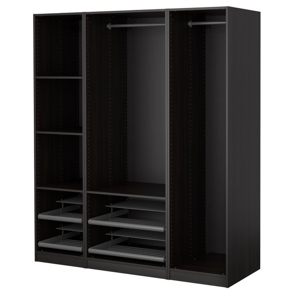 Гардероб ПАКС, черно-коричневый - фото 2