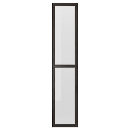 Стеклянная дверь, темно-коричневый под дуб, 40x192 см IKEA OXBERG ОКСБЕРГ 804.928.95