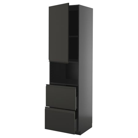 Высокий шкаф для СВЧ, дверца,2ящика IKEA METOD МЕТОД, KNIVSHULT 295.896.93