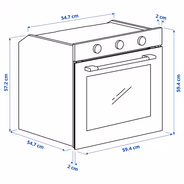 IKEA, дополнительный ракурс - схема-чертеж с размерами