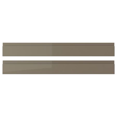 VOXTORP Фронтальная панель ящика - глянцевый темный серо-коричневый 80x10 см