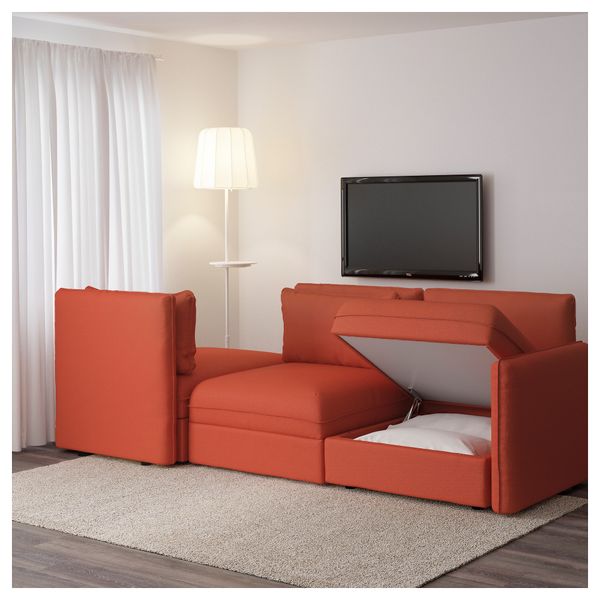 3-местный диван ВАЛЛЕНТУНА, Оррста оранжевый - фото 2