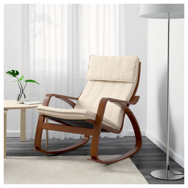 Кресло-качалка ПОЭНГ, классический коричневый, Ранста неокрашенный - фото 2