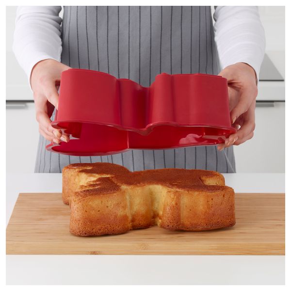 Форма для выпечки БАКГЛАД, в форме лося красный (2.0 л) - схема-чертеж с размерами