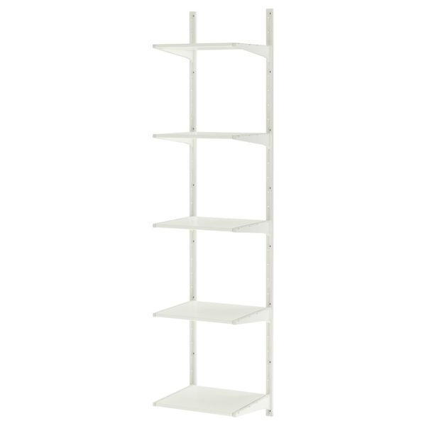 Настенная шина/полки, белый 46x41x197 см IKEA АЛЬГОТ 292.303.45 - фото 2