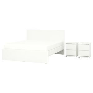STORKLINTA Комплект мебели д/спальни, 3 предм. - белый 140x200 см