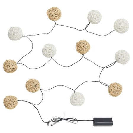 Гирлянда, 12 светодиодов, с батарейным питанием белый, бежевый IKEA SOLVINDEN СОЛВИДЕН 104.870.48