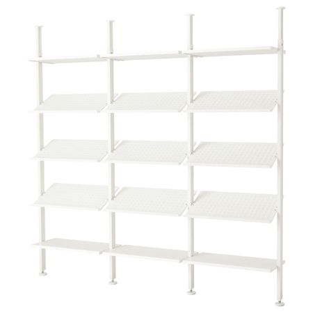 Открытая комбинация для хранения, белый 258x36x222-350 см IKEA ELVARLI ЭЛВАРЛИ 592.029.87
