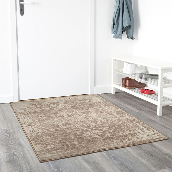 Ковер, короткий ворс, с рисунком, бежевый, 80x125 см IKEA ГЕРЛЕВ 404.537.11 - фото 2