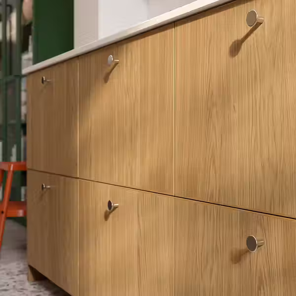 SINARP Фронтальная панель ящика - дубовый шпон 60x40 см - схема-чертеж с размерами