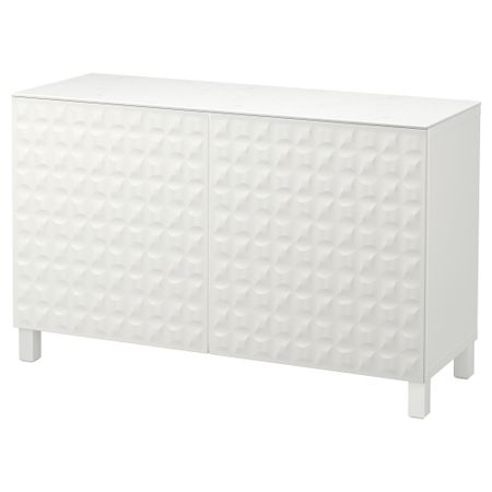 Комбинация для хранения с дверцами БЕСТО, белый, Дьюпвикен белый (120x42x74 см)