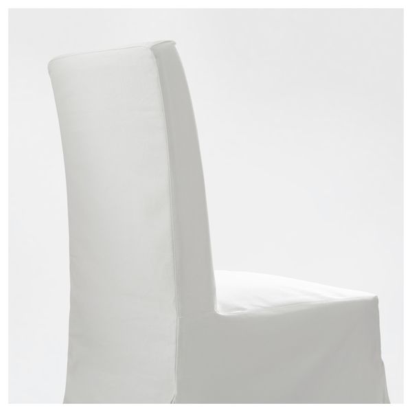 Стул с длинным чехлом ХЕНРИКСДАЛЬ, коричневый, Блекинге белый - фото 6