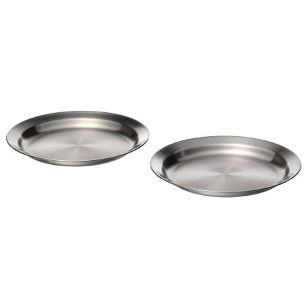 Тарелка десертная, нержавеющая сталь, 20 см IKEA GRILLTIDER ГРИЛЛЬТИДЕР 905.605.01