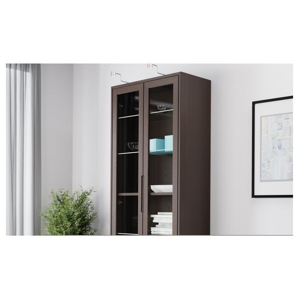 Шкаф-витрина РЕЖИССЁР, коричневый (78x203 см) - фото 2