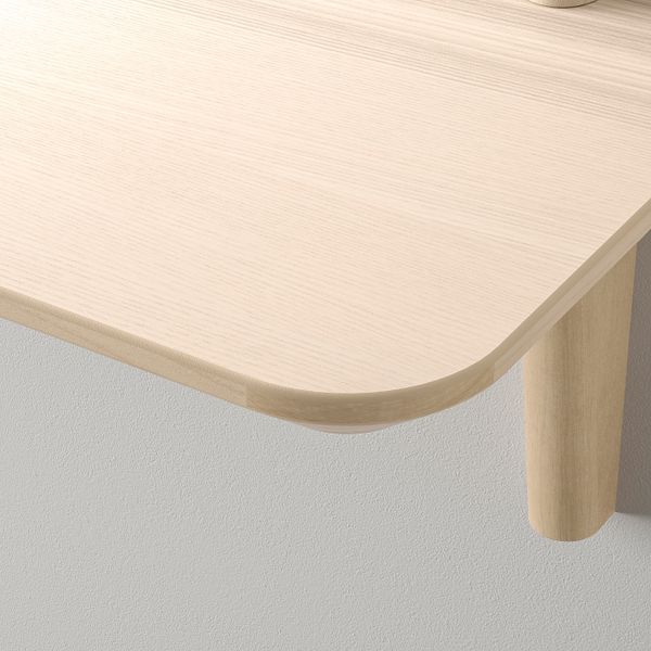 Навесная полка, комбинация, ясеневый шпон 118x30x30 см IKEA LISABO ЛИСАБО 692.912.47 - схема-чертеж с размерами