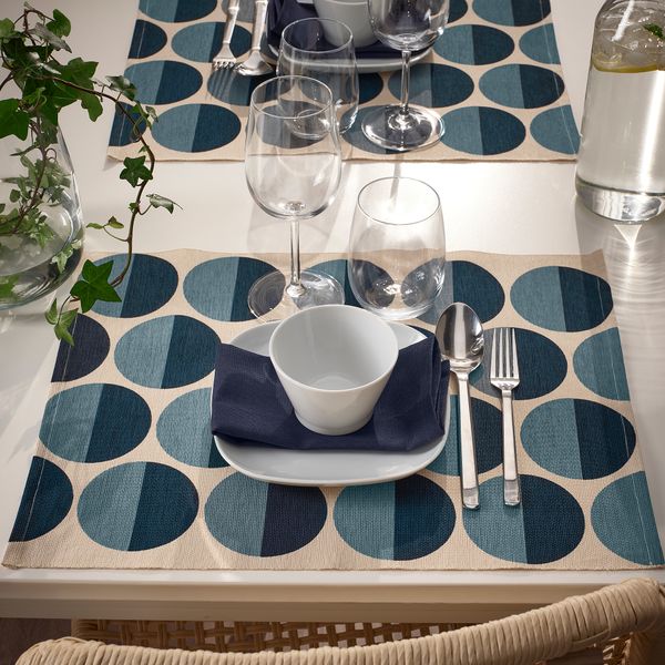 Салфетка под приборы, 35x45 см, с рисунком, разноцветный IKEA SNÖKRABB КРАББA 405.646.53 - фото 3