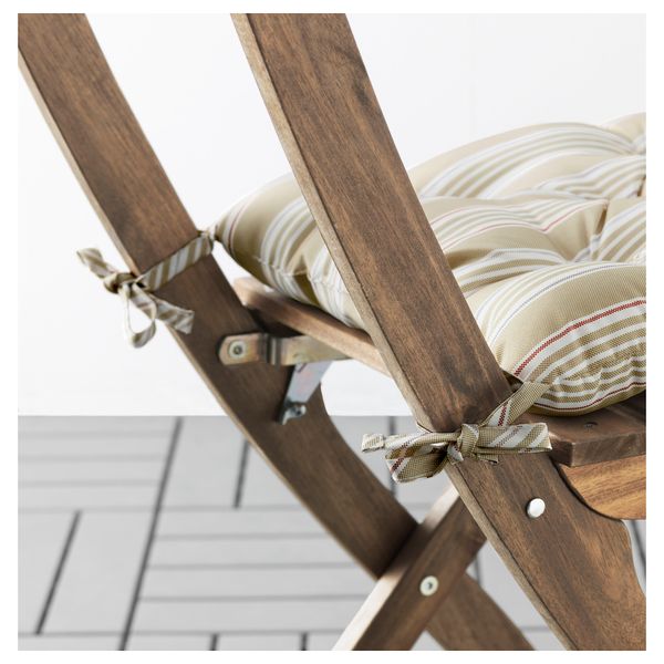 Подушка на садовый стул СЭРО, бежевый (35x35 см) - фото 3