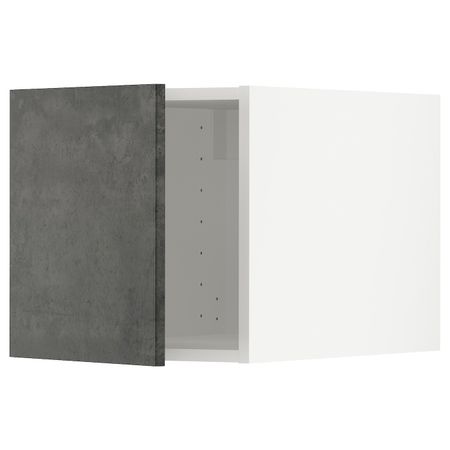 Верхний шкаф, белый/кальхюттан под темно-серый бетон 40x40 см IKEA METOD МЕТОД 394.413.47
