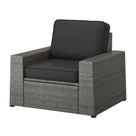 Садовое кресло, темно-серый, Järpön, Duvholmen антрацит IKEA SOLLERÖN СОЛЛЕРОН 493.262.76