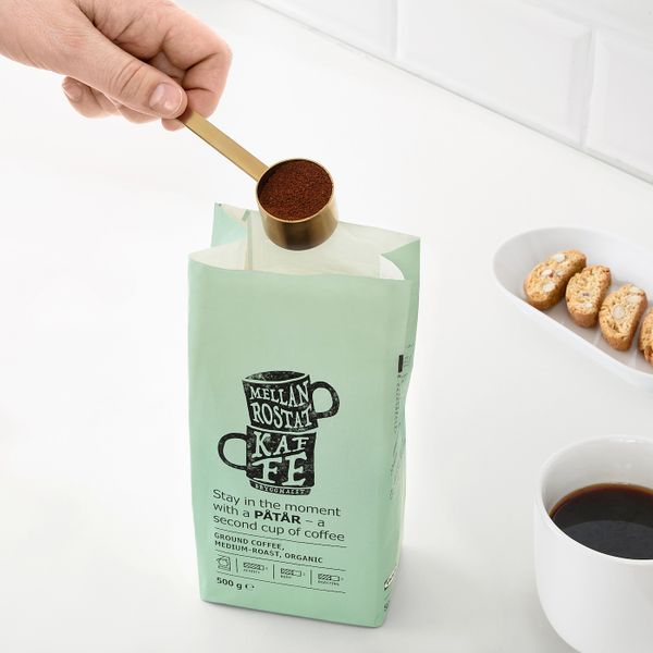 Мерная ложка для кофе и зажим, желтая медь IKEA TEMPERERAD ТЕМПЕРЕРАД 103.602.47 - фото 2