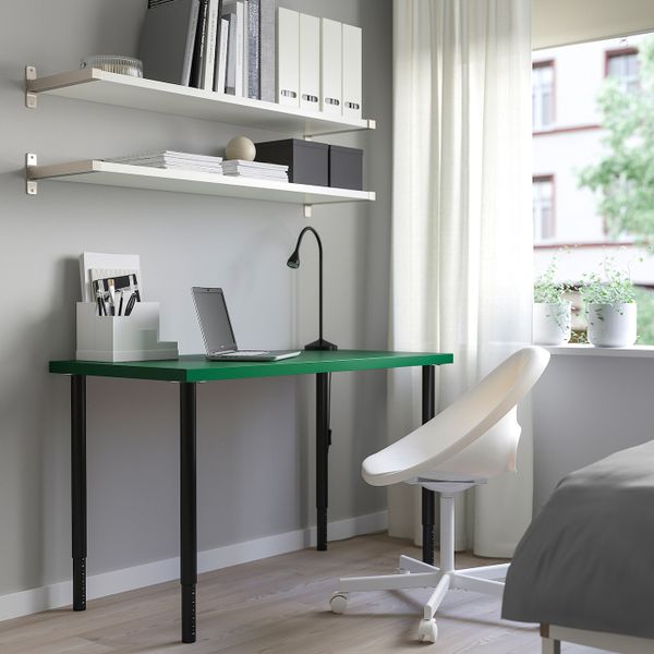 Стол, зеленый/черный 120x60 см IKEA LINNMON ЛИННМОН / OLOV ОЛОВ 093.355.17 - схема-чертеж с размерами