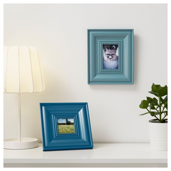 Рама, 2 шт. СКАТТЭБЮ, синий (10x10 см) - схема-чертеж с размерами