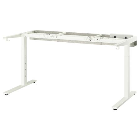 Подстолье для письменного стола, 120, 140, 160x80 см, белый IKEA MITTZON 705.279.23