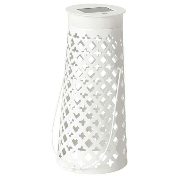 Настольная светодиодная лампа, солнечная батарея СОЛВИДЕН, конусообразный белый - фото 1