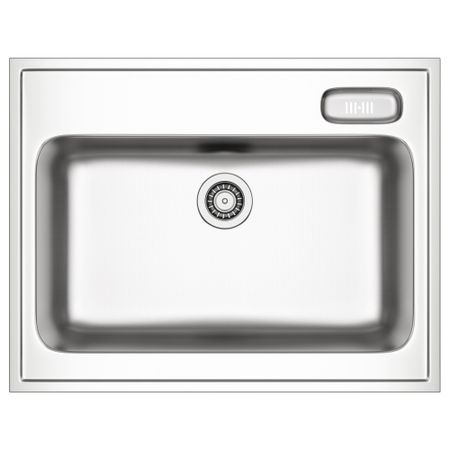 Одинарная накладная мойка БУХОЛЬМЕН, нержавеющ сталь (80x63.5 см)