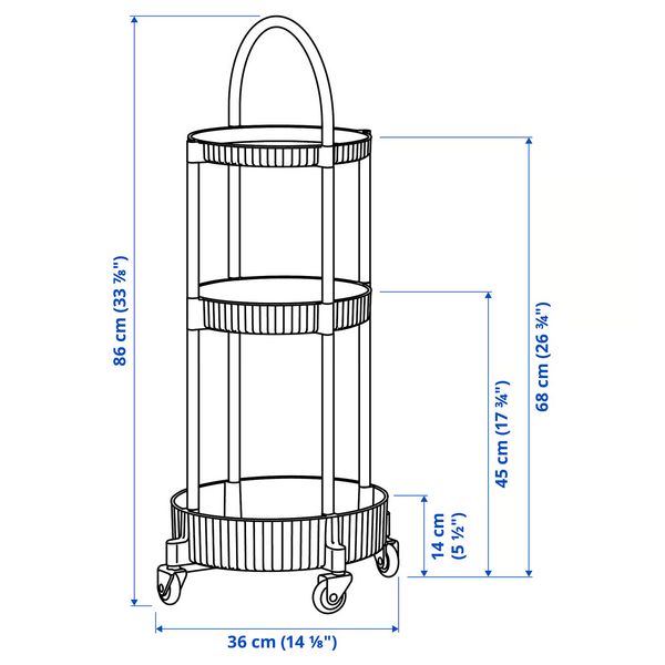 IKEA, дополнительный ракурс - схема-чертеж с размерами