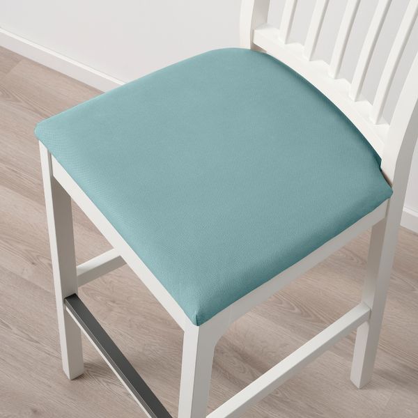 Стул барный, белый/Хакебу светлая бирюза 75 см IKEA EKEDALEN ЭКЕДАЛЕН 694.294.43 - схема-чертеж с размерами
