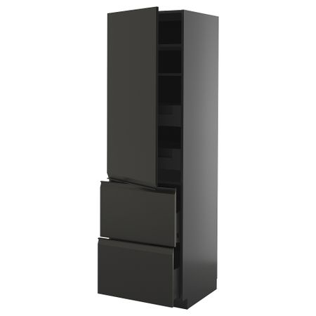 Высокий шкаф + полки, 4ящик, дверцы, 2фасада IKEA METOD МЕТОД, KNIVSHULT 495.885.55