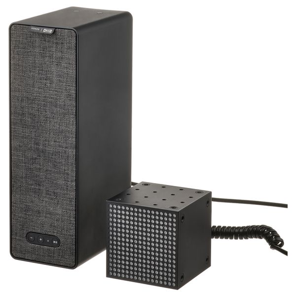 Полка, динамик + светодиод подсветка, черный, поколение 2 IKEA SYRLIG СИРЛИГMFONISK 395.007.23 - фото 2