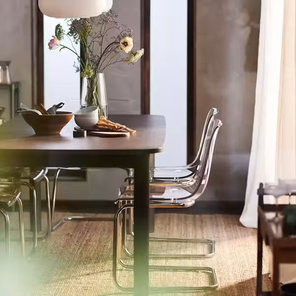 TOBIAS Стул - прозрачный/хромированный - фото 2