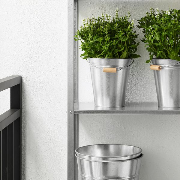 Ведро/горшок, для дома, улицы/оцинковка 2.5 л IKEA SOCKER СОККЕР 004.643.87 - схема-чертеж с размерами