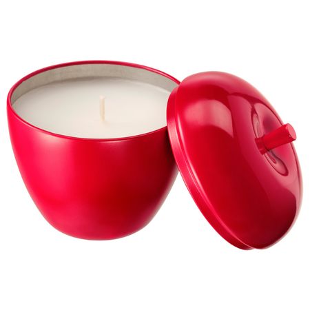 Ароматическая свеча, яблоки, Зимнее яблоко Корица и яблоко красный, 9 см IKEA ВИНТЕРФЕСТ 504.321.34