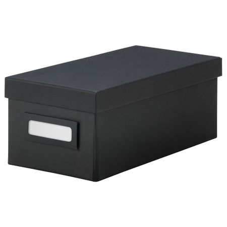Коробка с крышкой ТЬЕНА, черный (13x26x10 см)