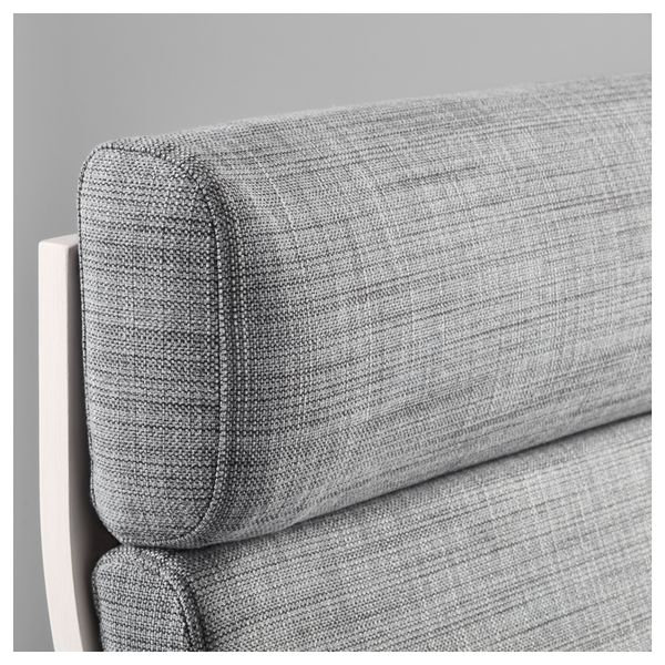 Кресло ПОЭНГ, белый, Исунда серый - фото 4