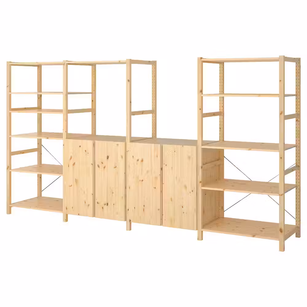 IVAR 4 секции/полки - сосна 344x50x179 см - фото 1