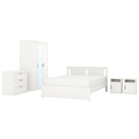 Комплект мебели для/спальни, 5 предм., белый 160x200 см IKEA SONGESAND СОНГЕСАНД 694.881.97