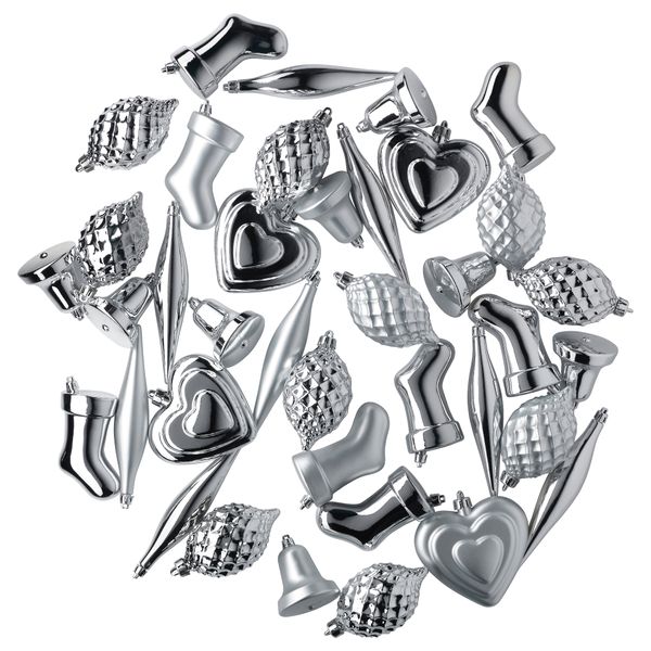 Набор украшений, 38 предметов ВИНТЕР 2015, серебристый - схема-чертеж с размерами