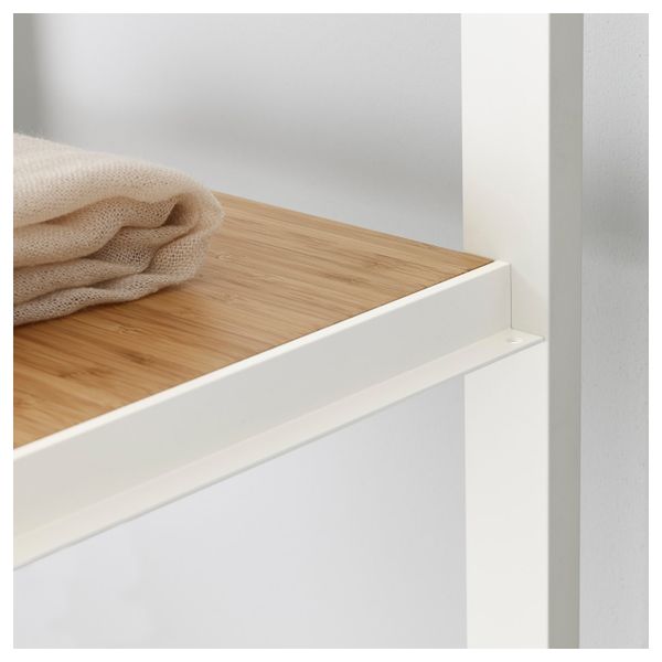 2 секции, белый, бамбук, 125x55x126 см IKEA ЭЛВАРЛИ 792.039.57 - схема-чертеж с размерами