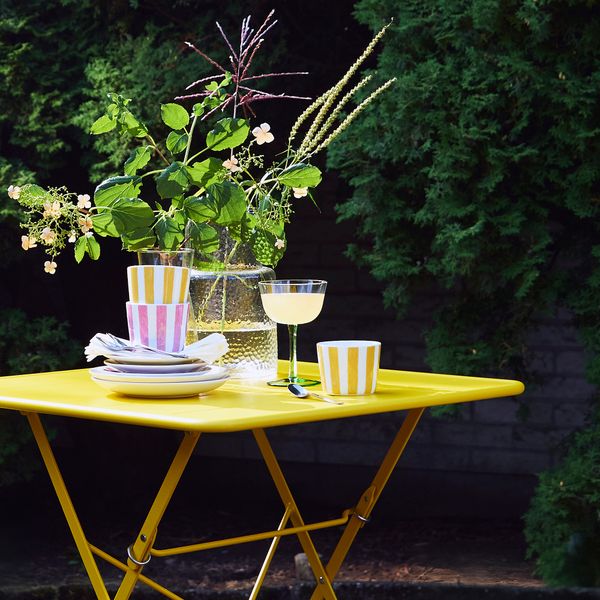 Тарелка десертная, с рисунком, желтый розовый, 15 см IKEA KLIPPAKLEJA 605.995.38 - схема-чертеж с размерами